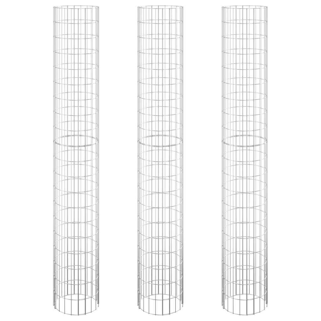 3 db kör alakú horganyzott acél gabion magaságyás Ø30 x 200 cm 2