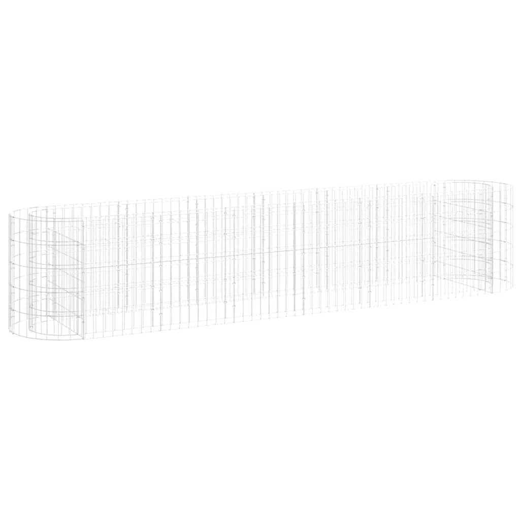 Horganyzott vas gabion magaságyás 260 x 50 x 50 cm 2