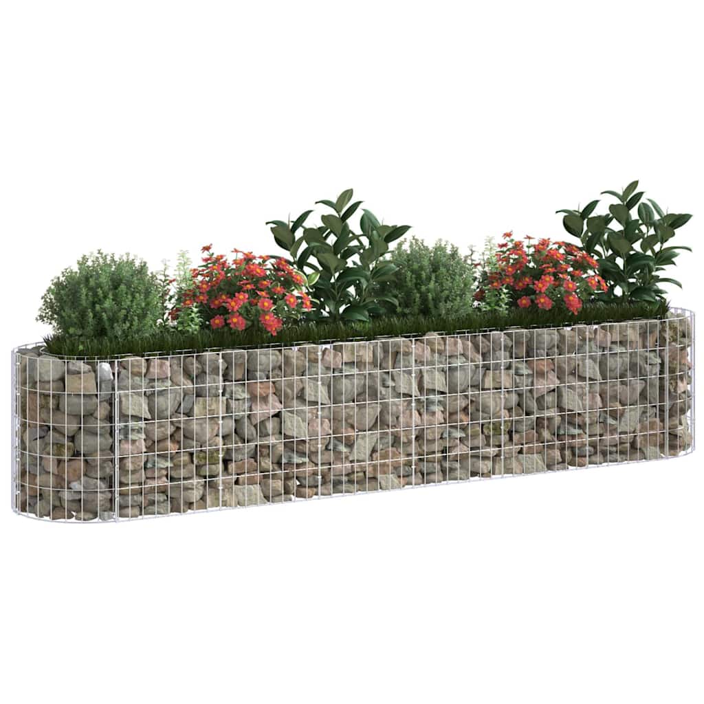 Horganyzott vas gabion magaságyás 260 x 50 x 50 cm 3
