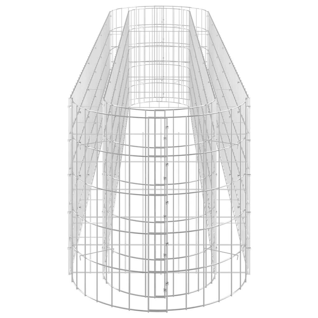 Horganyzott vas gabion magaságyás 260 x 50 x 50 cm 5