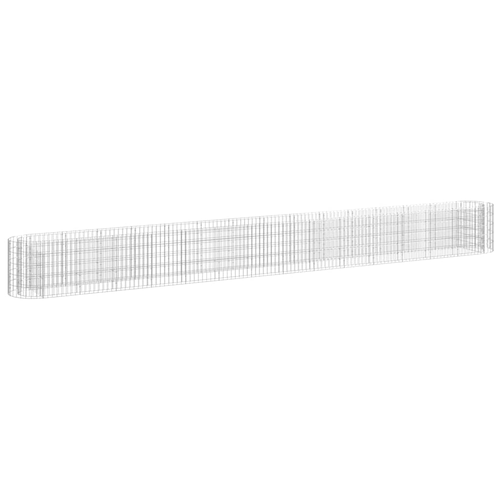 Horganyzott vas gabion magaságyás 540 x 50 x 50 cm 2