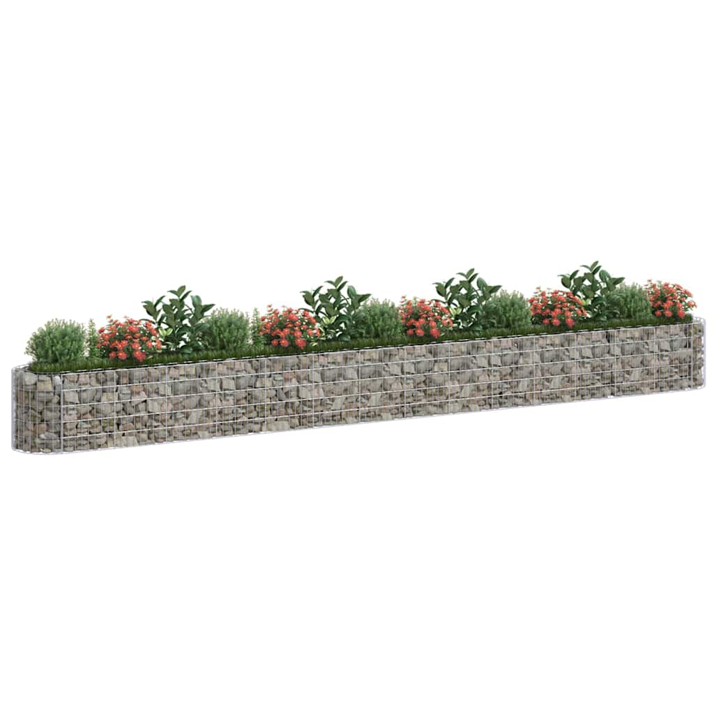Horganyzott vas gabion magaságyás 540 x 50 x 50 cm 3