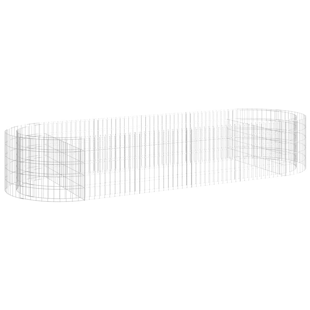 Horganyzott vas gabion magaságyás 300x100x50 cm 2
