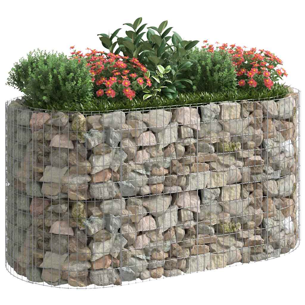 Horganyzott vas gabion magaságyás 200x100x100 cm 3
