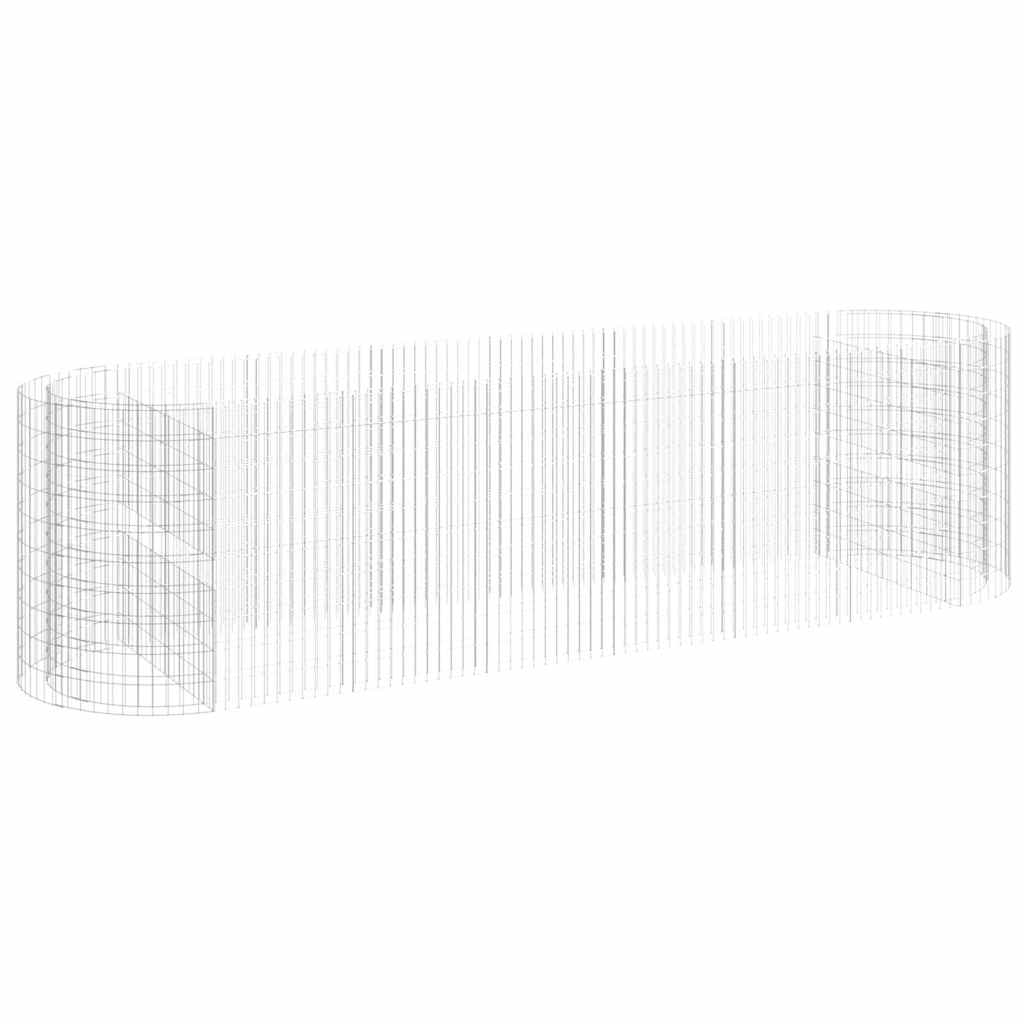 Horganyzott vas gabion magaságyás 400x100x100 cm 2