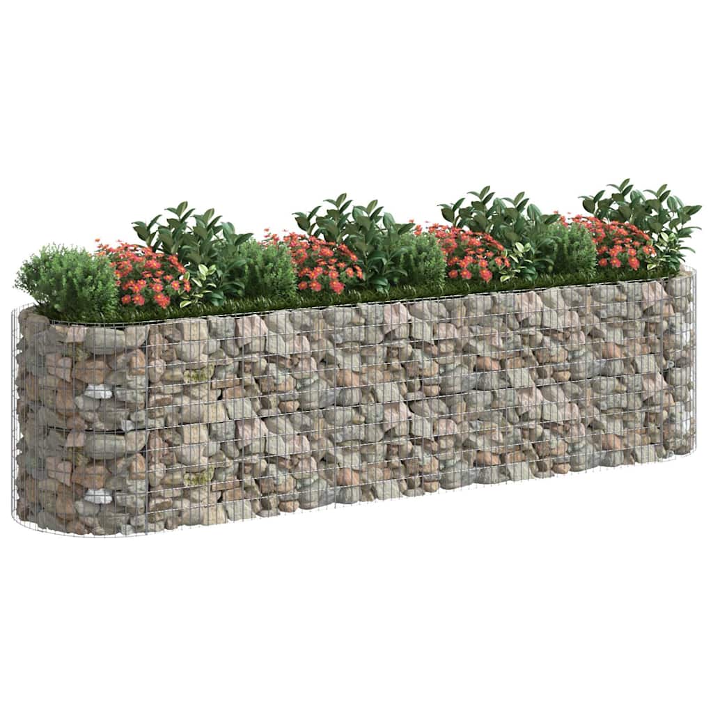 Horganyzott vas gabion magaságyás 400x100x100 cm 3