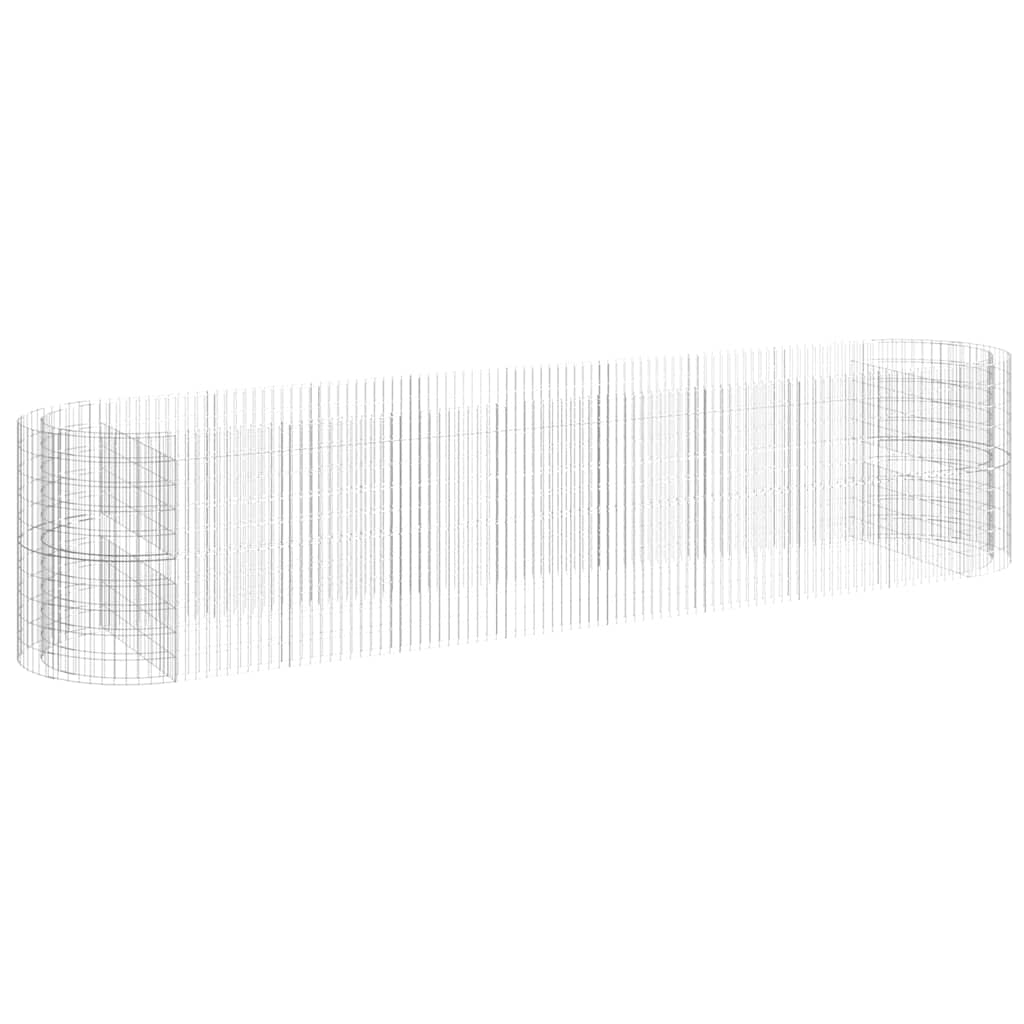 Horganyzott vas gabion magaságyás 500x100x100 cm 2