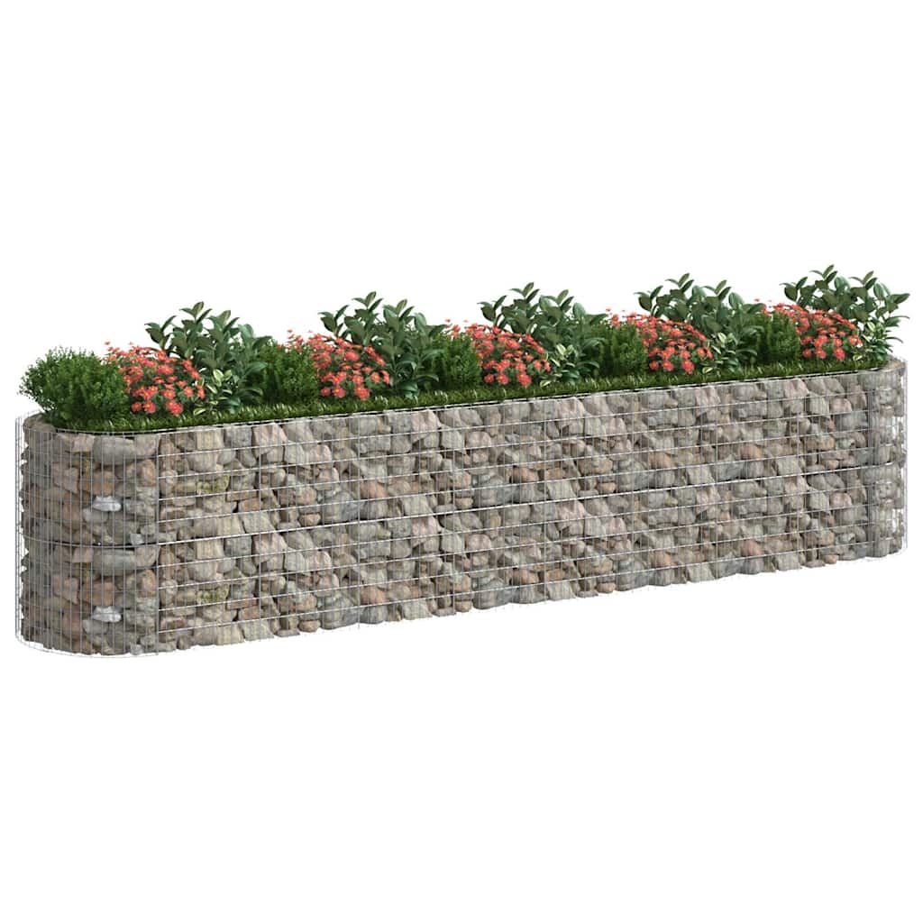 Horganyzott vas gabion magaságyás 500x100x100 cm 3