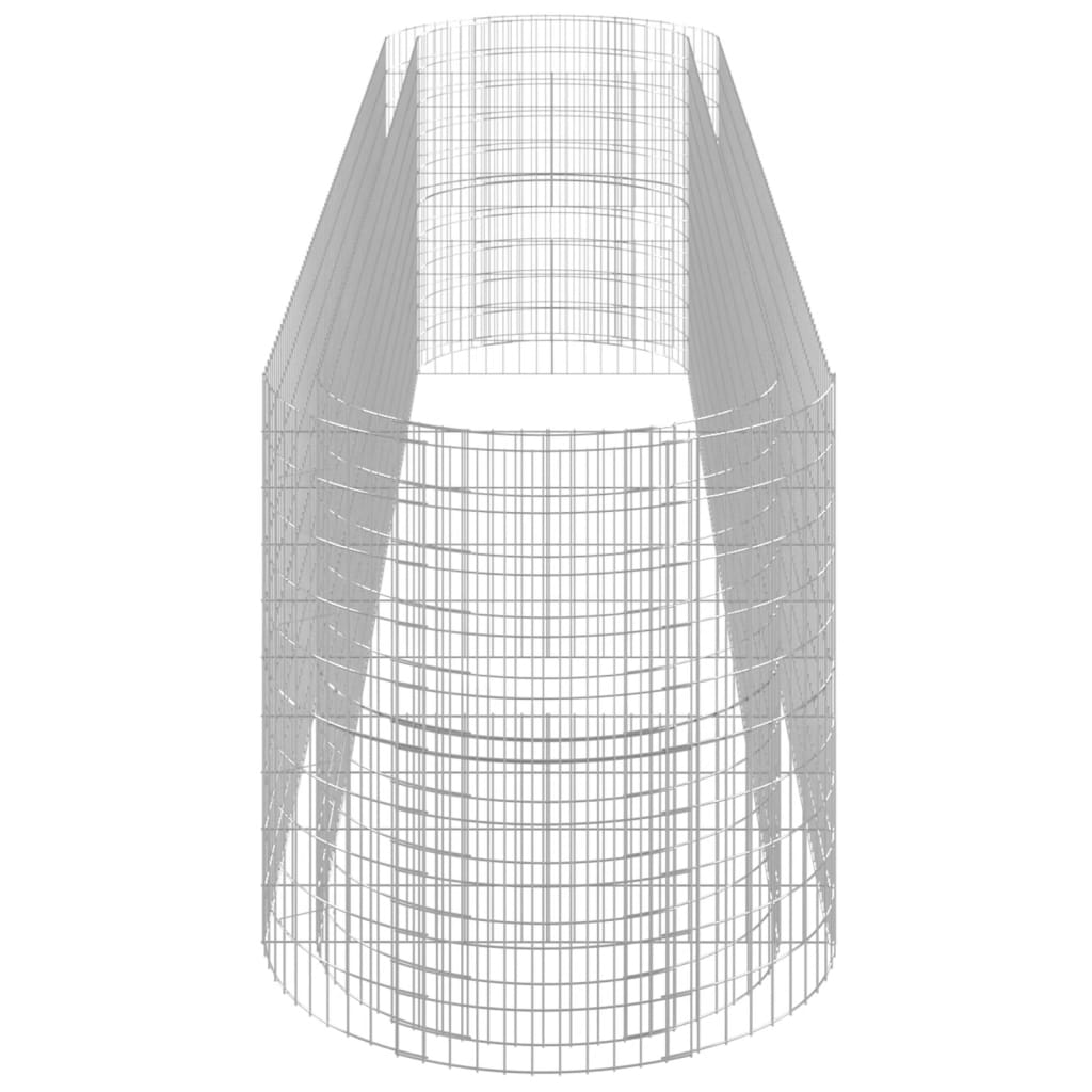 Horganyzott vas gabion magaságyás 500x100x100 cm 5