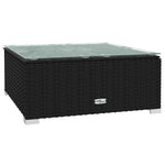 9 részes fekete polyrattan kerti ülőgarnitúra párnákkal 5