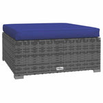 4 részes szürke polyrattan kerti ülőgarnitúra párnákkal 5