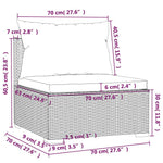 9 részes barna polyrattan kerti ülőgarnitúra párnákkal 7