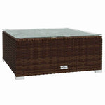 10 részes barna polyrattan kerti bútorszett párnákkal 5