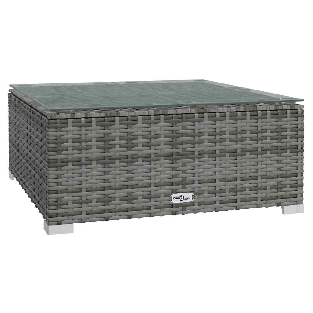 12 részes szürke polyrattan kerti ülőgarnitúra párnákkal 5