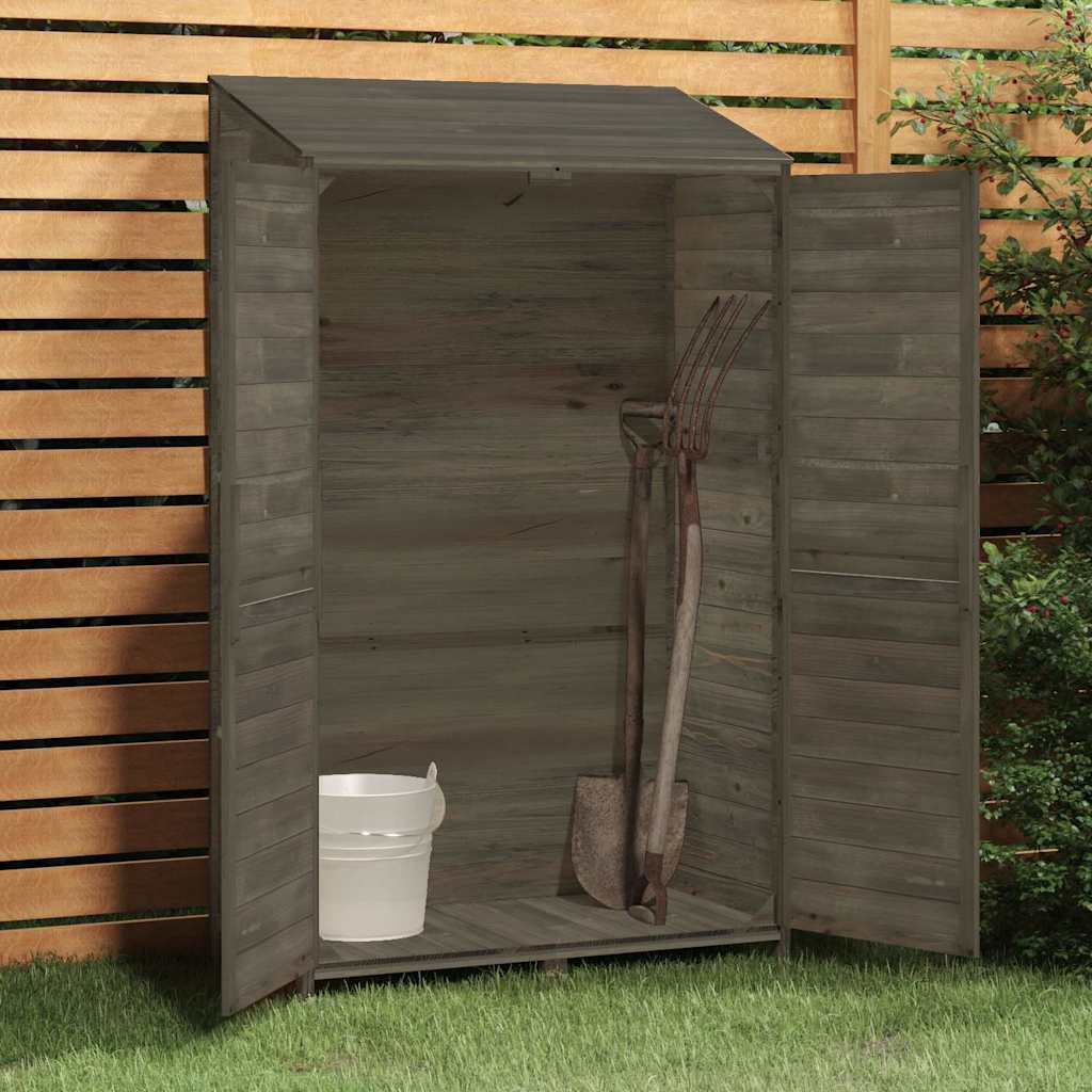 Antracit tömör fenyőfa kerti fészer 102x52x174,5 cm 3