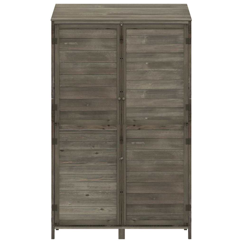 Antracit tömör fenyőfa kerti fészer 102x52x174,5 cm 4
