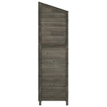 Antracit tömör fenyőfa kerti fészer 102x52x174,5 cm 5
