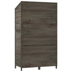 Antracit tömör fenyőfa kerti fészer 102x52x174,5 cm 6