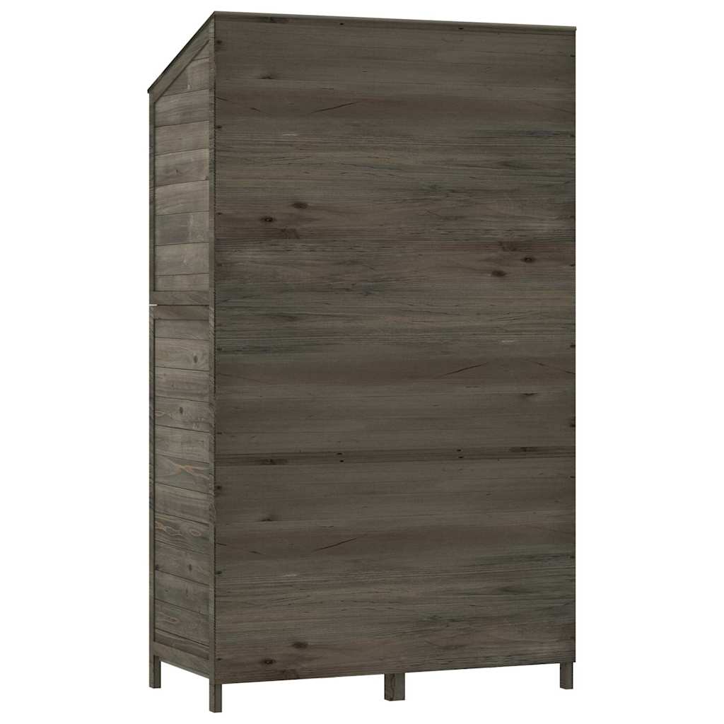 Antracit tömör fenyőfa kerti fészer 102x52x174,5 cm 6