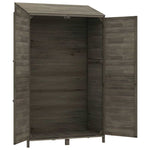 Antracit tömör fenyőfa kerti fészer 102x52x174,5 cm 7