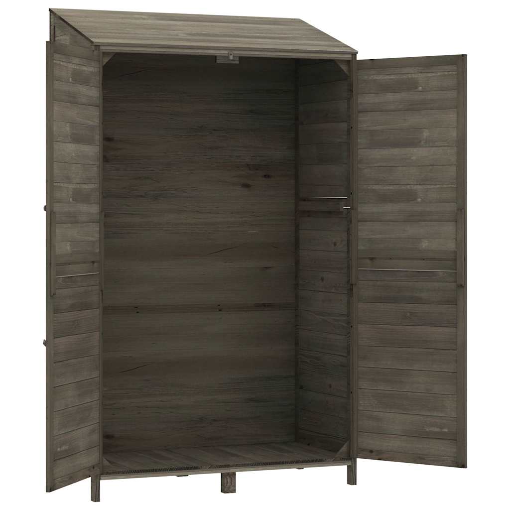 Antracit tömör fenyőfa kerti fészer 102x52x174,5 cm 7