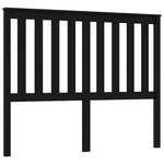 Fekete tömör fenyőfa ágyfejtámla 126 x 6 x 101 cm 2