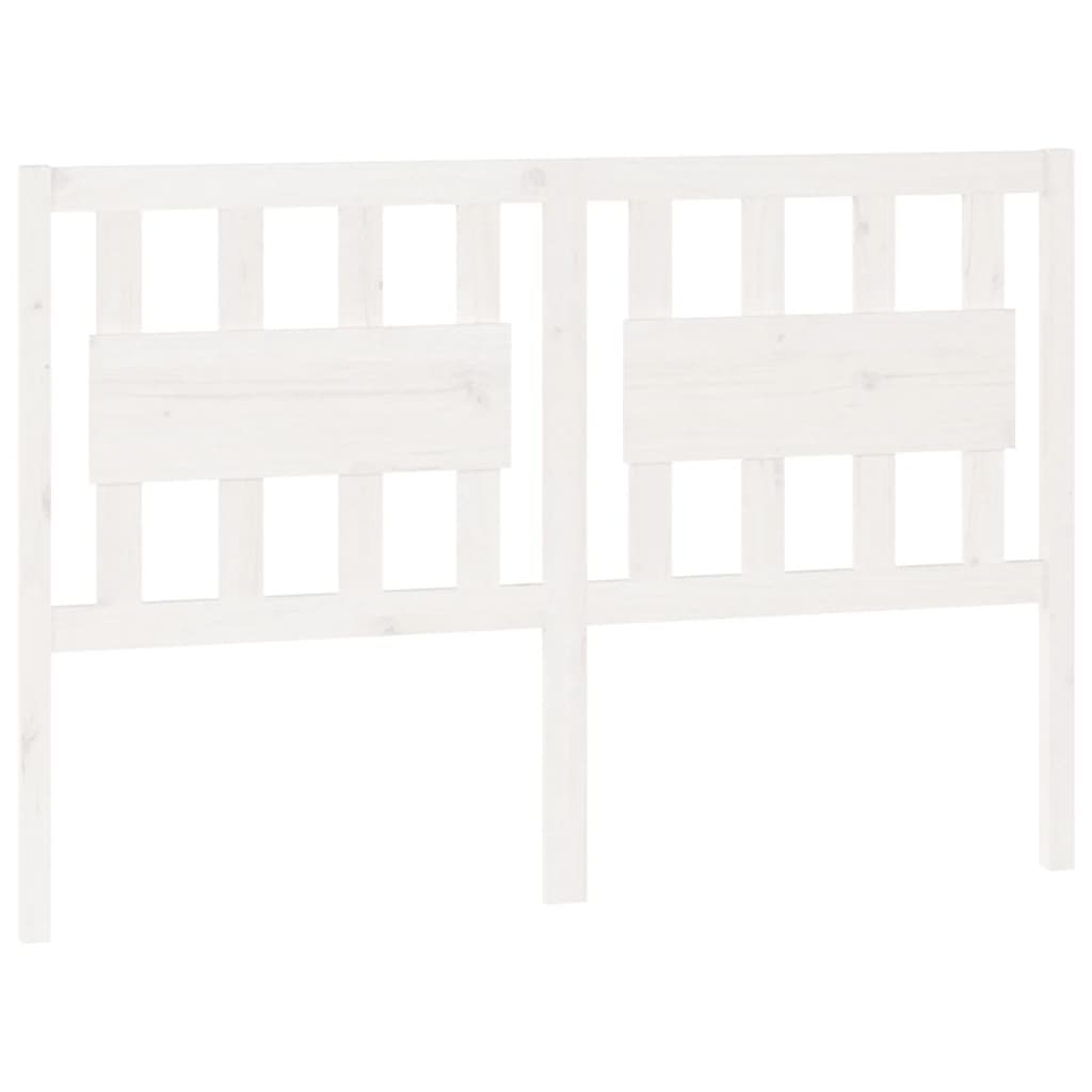 Fehér tömör fenyőfa ágyfejtámla 125,5 x 4 x 100 cm 2