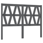Szürke tömör fenyőfa ágyfejtámla 126 x 4 x 100 cm 2