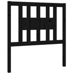 Fekete tömör fenyőfa fejtámla 81 x 4 x 100 cm 2