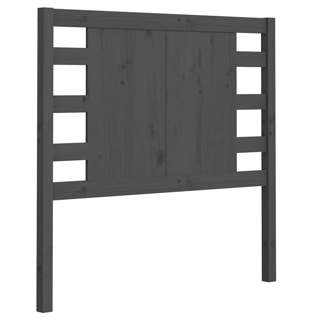 Szürke tömör fenyőfa fejtámla 106 x 4 x 100 cm 2