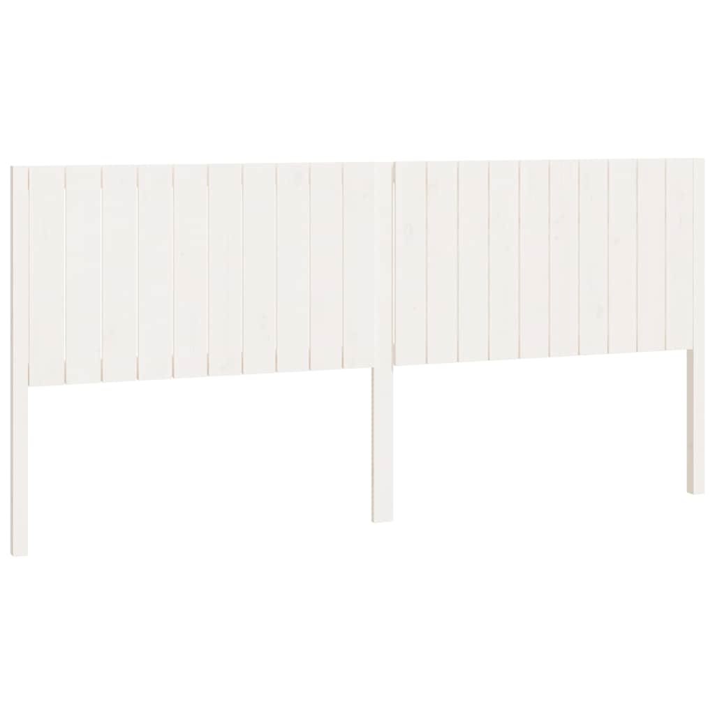 Fehér tömör fenyőfa ágyfejtámla 205,5 x 4 x 100 cm 2