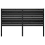 Fekete tömör fenyőfa ágyfejtámla 156x4x100 cm 3
