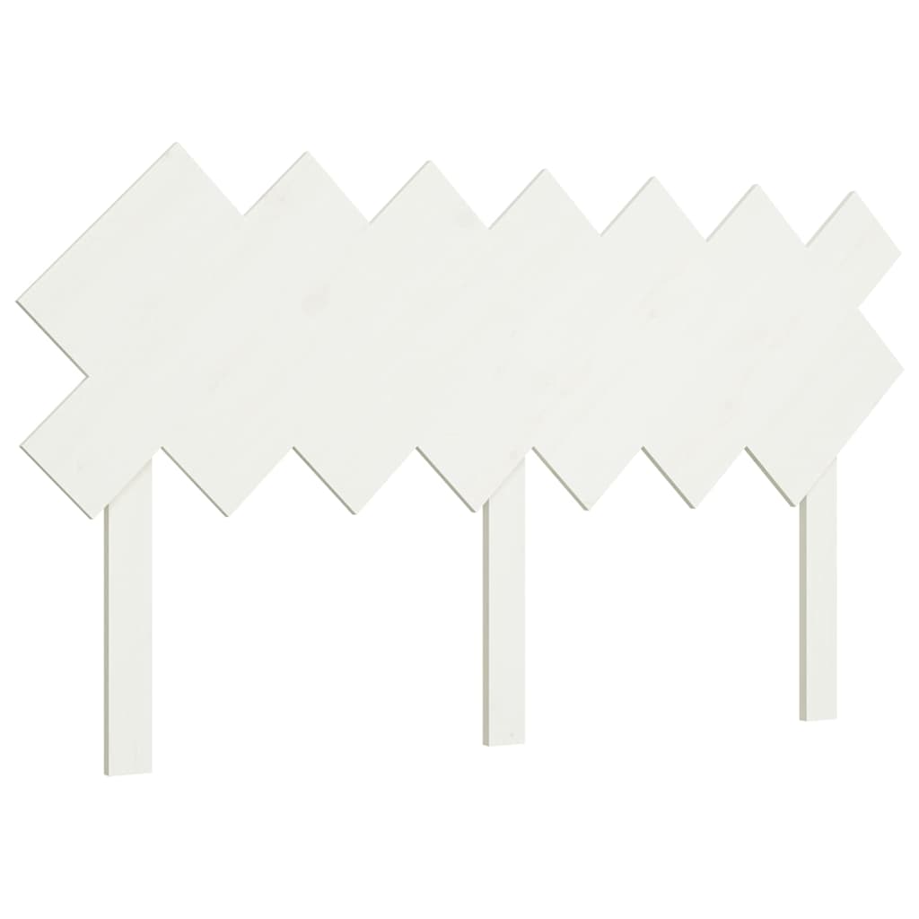 Fehér tömör fenyőfa ágyfejtámla 141x3x80,5 cm 2