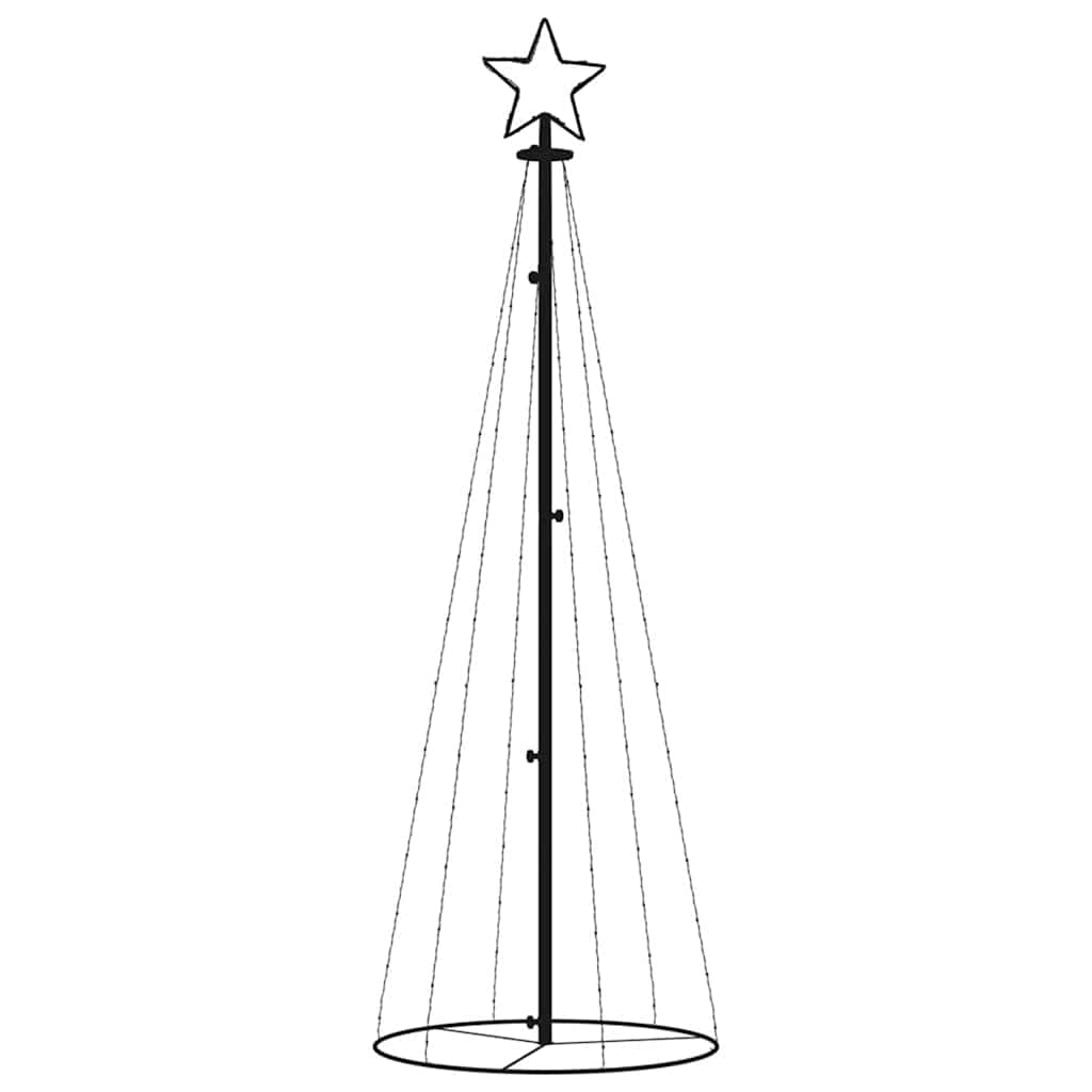 Kúp alakú karácsonyfa 108 meleg fehér LED-del 70 x 180 cm 3