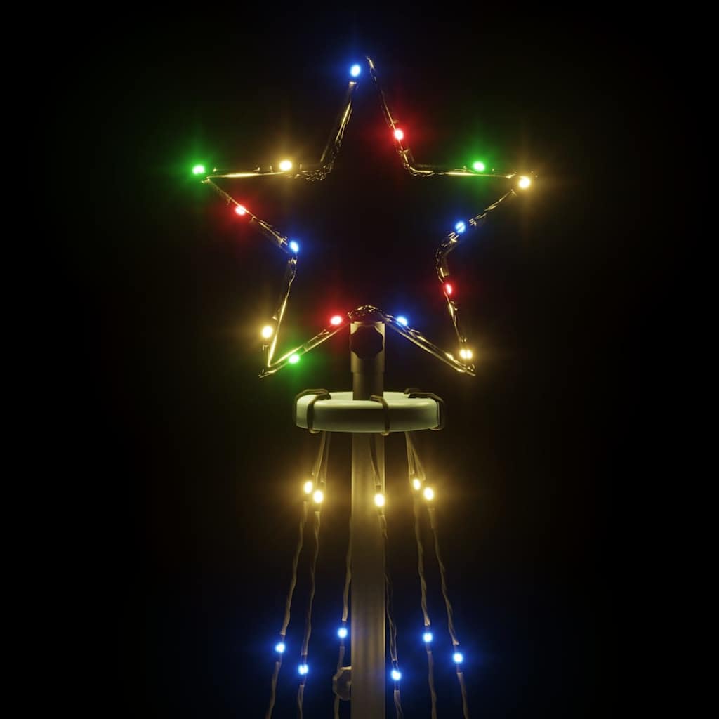 Kúp alakú karácsonyfa 108 színes LED-del 70 x 180 cm 5