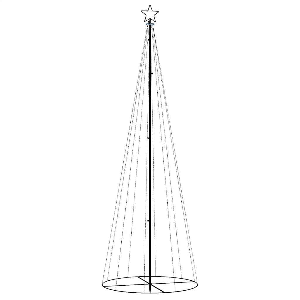 Kúp alakú karácsonyfa 310 meleg fehér LED-del 100 x 300 cm 3