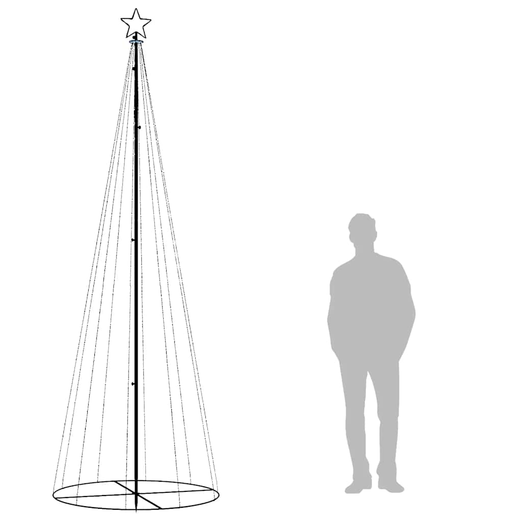 Kúp alakú karácsonyfa 310 meleg fehér LED-del 100 x 300 cm 5