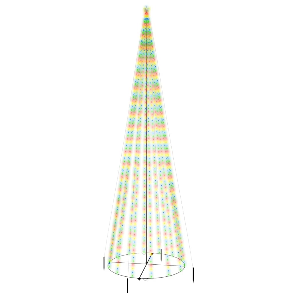 Kúp alakú karácsonyfa 1134 színes LED-del 230 x 800 cm 2