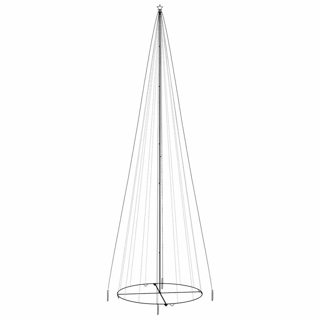 Kúp alakú karácsonyfa 1134 színes LED-del 230 x 800 cm 4