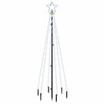 Hideg fehér fényű karácsonyfa tüskével 108 LED-del 180 cm 2