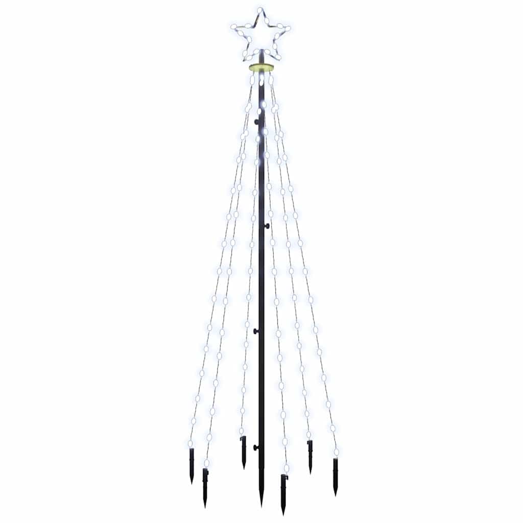 Hideg fehér fényű karácsonyfa tüskével 108 LED-del 180 cm 2
