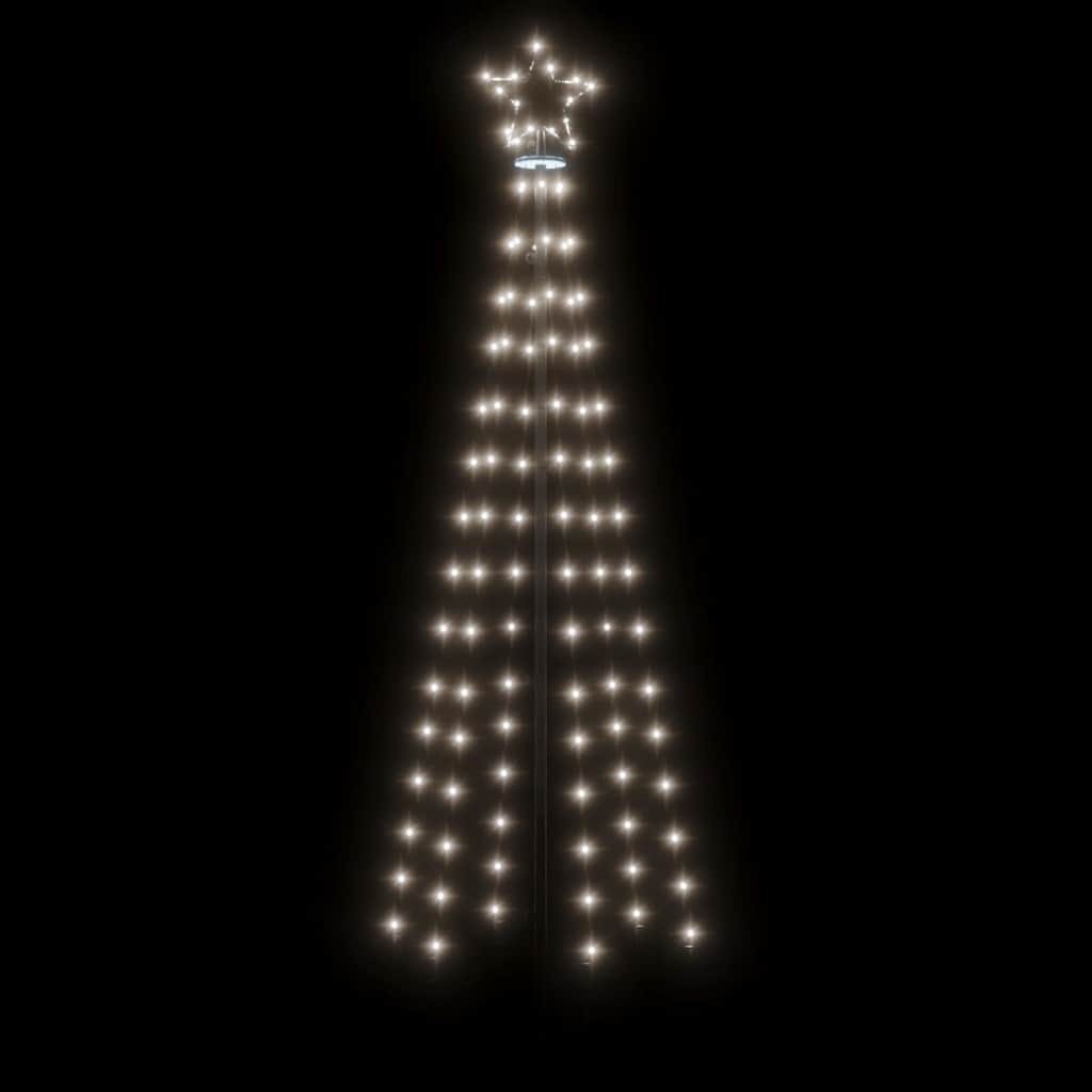 Hideg fehér fényű karácsonyfa tüskével 108 LED-del 180 cm 4
