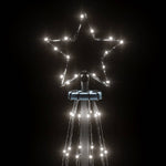 Hideg fehér fényű karácsonyfa tüskével 108 LED-del 180 cm 5