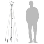 Hideg fehér fényű karácsonyfa tüskével 108 LED-del 180 cm 9