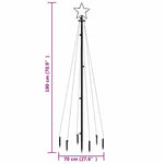 Hideg fehér fényű karácsonyfa tüskével 108 LED-del 180 cm 10