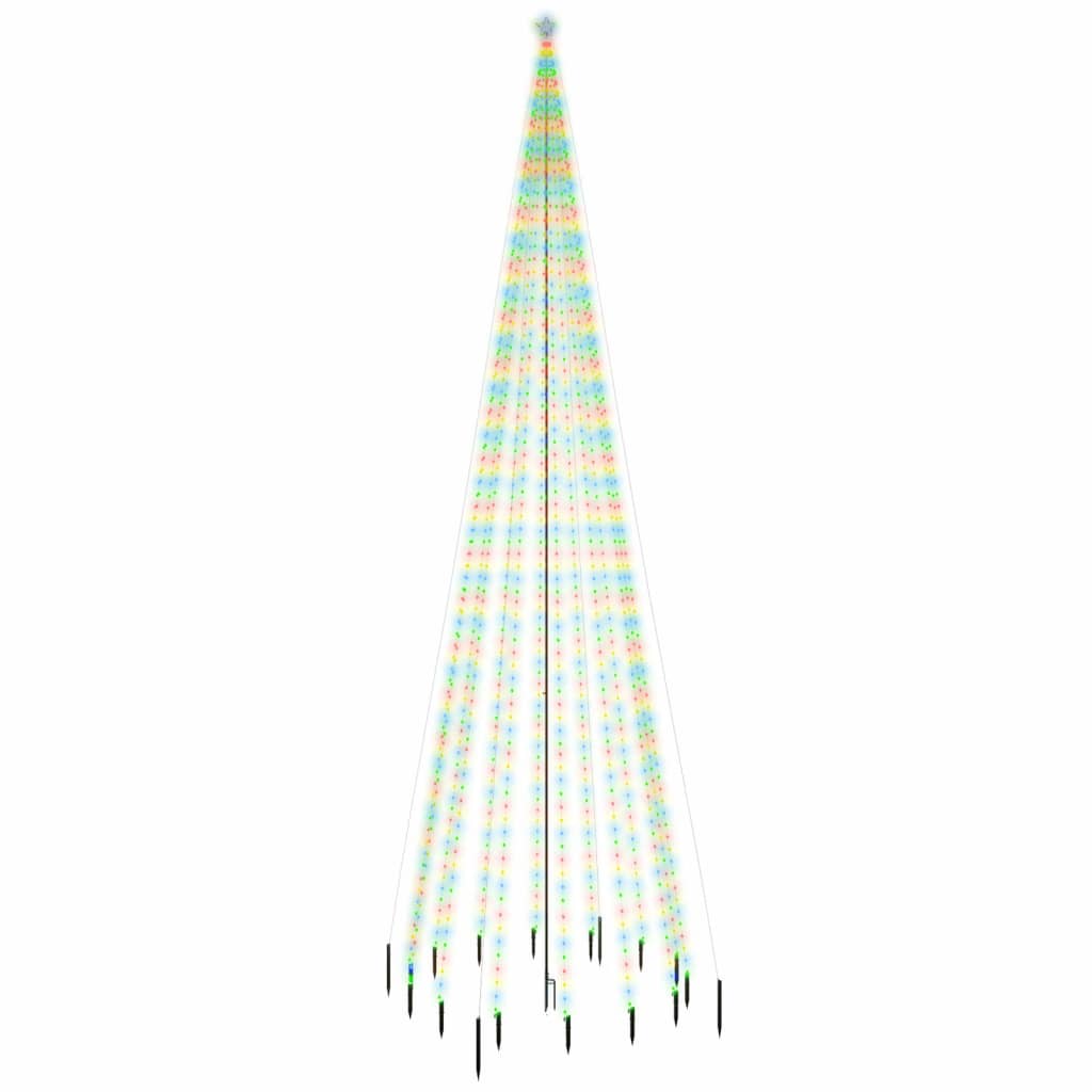 Karácsonyfa cövekkel 1134 színes LED-del 800 cm 2