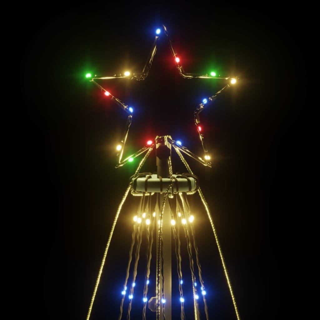 Karácsonyfa cövekkel 1134 színes LED-del 800 cm 5