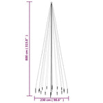 Karácsonyfa cövekkel 1134 színes LED-del 800 cm 10