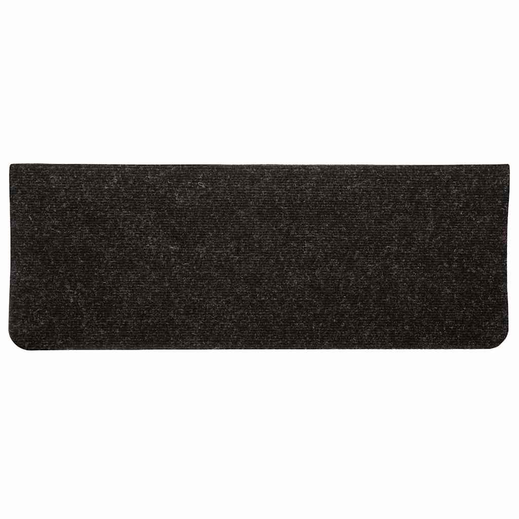 15 db antracitszürke öntapadó lépcsőszőnyeg 65x24,5x3,5 cm 6
