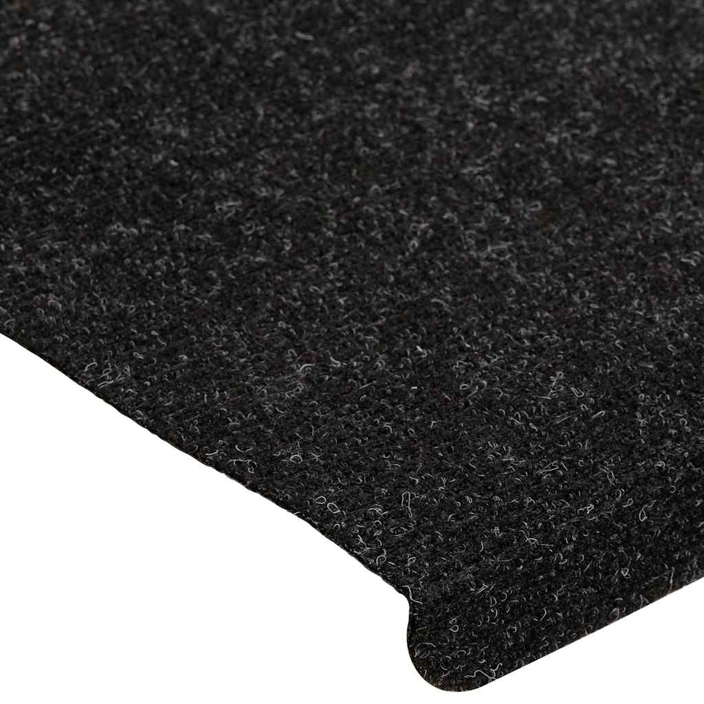 15 db antracitszürke öntapadó lépcsőszőnyeg 65x24,5x3,5 cm 7